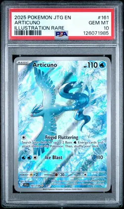 2025 POKEMON JTG EN-JOURNEY TOGETHER ILLUSTRATION RARE #161 ARTICUNO PSA 10 - Image 1