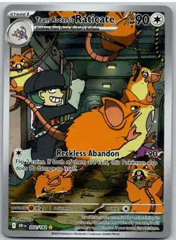 Team Rocket's Raticate 202/182 Illustration Rare Destined Rivals Pokemon NM - Image 1