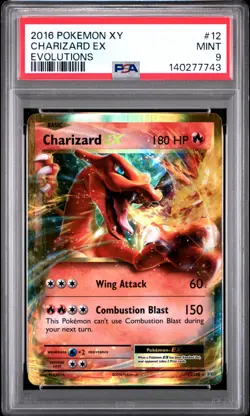 2016 POKEMON XY EVOLUTIONS #12 CHARIZARD EX PSA 9 - Image 1