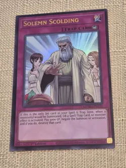 Yugioh! 1x Solemn Scolding MZMU-EN121 Ultra Rare 1st Ed NM - Image 1
