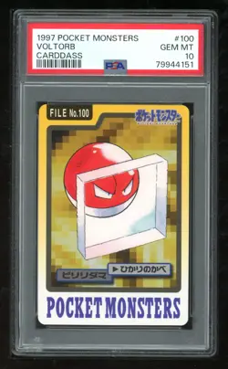Pokemon Japanese Carddass 1997 100 Voltorb Card Bandai PSA 10 79944151 - Image 1