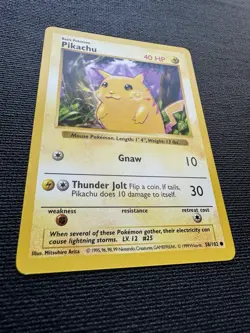 Pikachu 58/102 Shadowless Yellow Cheeks Base Set Pokemon Card 1999 WOTC NM - Image 2
