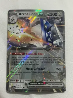 Pokemon TCG Archaludon EX 130/191 Surging Sparks Double Rare NM Card - Image 1