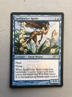 Mtg FNM Promos Spellstutter Sprite LP w/ pressure mark - Image 1