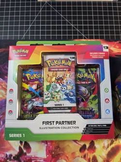 Pokemon TCG: First Partner Illustration CollectionSeries 1x Mega X Charizard Tin - Image 2