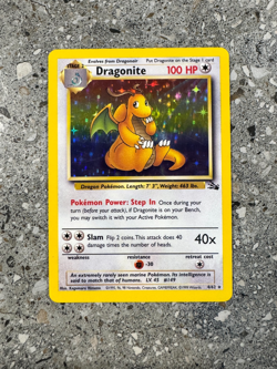 Pokemon TCG Cards Dragonite 4/62 Fossil Holo Rare EXC-NM - Image 1