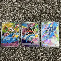 Pokemon TCG First Partner Series 1 Pack Rowlet Litten Popplio Holo - Image 1