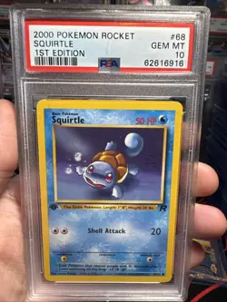 2000 Pokemon Rocket Squirtle 68/82 1st Edition #68 PSA GEM MT 10 - Image 1