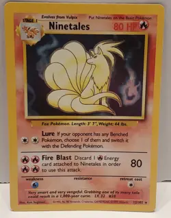 Eevee 51/64 Common Jungle Pokemon 1st Edition LP and Ninetails Base Set MP - Image 5