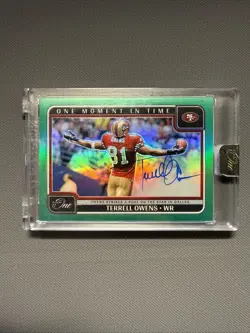 2024 Panini One Terrell Owens on card Auto #385 49ers One Moment In Time /40 - Image 1