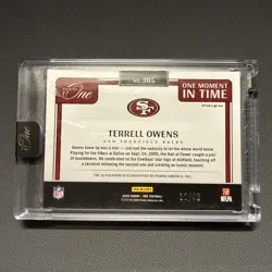 2024 Panini One Terrell Owens on card Auto #385 49ers One Moment In Time /40 - Image 2