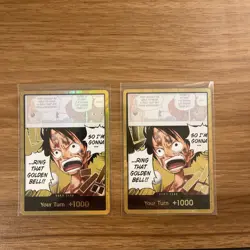 2x Luffy Gold DON!! Cards OP-15 One Piece Card Game – Set of 2 - Image 1