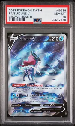 Pokemon TCG Crown Zenith: Galarian Gallery Suicune v GG38/GG70 PSA 10 - Image 3