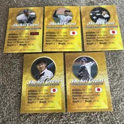 200 Cards Shohei Ohtani Five Card Gold Rookie Lot Japanese HS 40 Each Card - Image 2