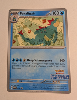 Feraligatr 213 Illustration Contest 2024 SVP EN Pokemon TCG Promo Card MINT - Image 1