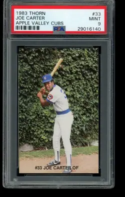 Joe Carter - 1983 Thorn Apple Valley Cubs Apple Valley - PSA 9 MINT - Image 1