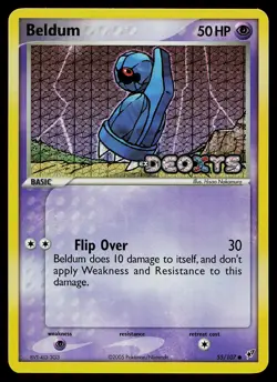 Pokemon Card - Beldum Deoxys 55/107 Reverse Holo Stamped - Image 1