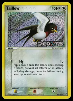 Pokemon Card - Taillow Deoxys 80/107 Reverse Holo Stamped - Image 1