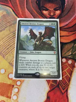 Ancient Bronze Dragon MTG Battle for Baldurs Gate Mythic Rare NM - Image 1