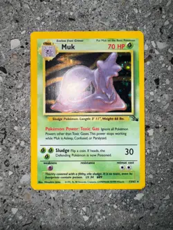Pokemon TCG Cards Muk 13/62 Fossil Holo Rare EXC - Image 3
