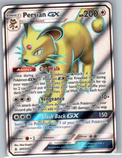 Persian GX (Full Art) 207/214 SM - Unbroken Bonds - Pokemon Card - LP - Image 1