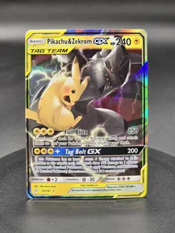 Pokemon TCG Pikachu & Zekrom GX 33/181 Tag Team Sun & Moon Rare Card - Image 1