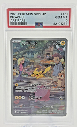 Pikachu 173/165 Sv2a: Pokemon Card 151 Holo Japanese Pokemon Card; PSA 10 - Image 1
