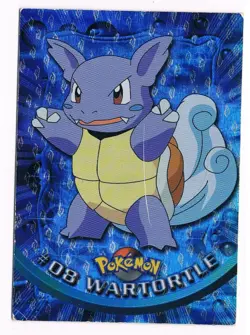 Pokemon Topps TV ANIMATION EDITION black logo rainbow foil WARTORTLE (08) - Image 1
