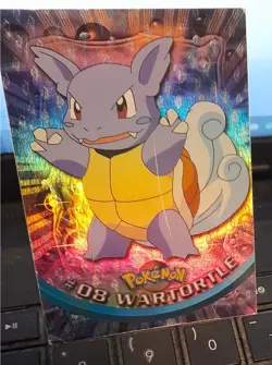 Pokemon Topps TV ANIMATION EDITION black logo rainbow foil WARTORTLE (08) - Image 3