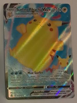 Surfing Pikachu VMAX NM Celebrations 009/025 Pokemon TCG - Image 1