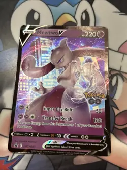 Pokemon Go Mewtwo V Promo SWSH223 Full Art Holo - Image 1
