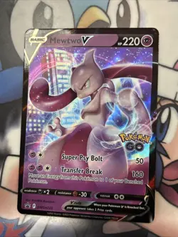 Pokemon Go Mewtwo V Promo SWSH223 Full Art Holo - Image 2
