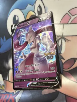 Pokemon Go Mewtwo V Promo SWSH223 Full Art Holo - Image 3