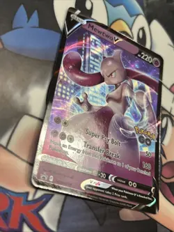 Pokemon Go Mewtwo V Promo SWSH223 Full Art Holo - Image 5