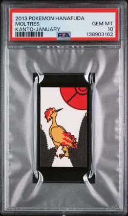 2013 POKEMON HANAFUDA KANTO JANUARY MOLTRES PSA 10 - Image 1