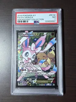2016 POKEMON XY GENERATIONS RADIANT COLL #RC32 FULL ART/SYLVEON EX PSA 7 - Image 1