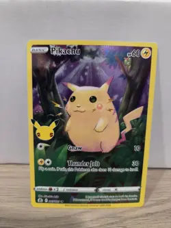Pokemon TCG Pikachu 005/025 Celebrations 25th Anniversary Stamped Holo Rare NM - Image 1