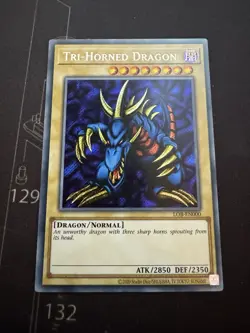 Yu-Gi-Oh! TCG Tri-Horned Dragon Lob 25th Anniversary Secret Rare Card - Image 1