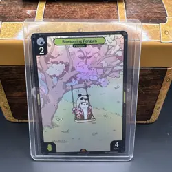 2024 VIBES TCG PROMOS #16 BLOSSOMING PENGUIN Pudgy Penguins FOIL - Image 1