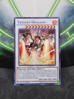 Yugioh Trident Dragion LC5D-EN237 Secret Rare 1st Edition NM - Image 1