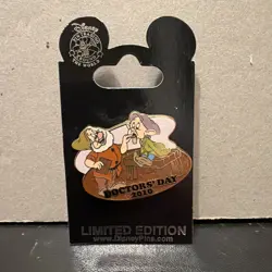 Disney Pin Lot Doctors Day 2010 Dopey Doc Snow White 7 Dwarfs LE 1500 Rare HTF - Image 3