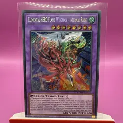 Elemental Hero Flame Wingman - Infernal Rage BLMR-EN012 Secret Rare 1st Edition - Image 1