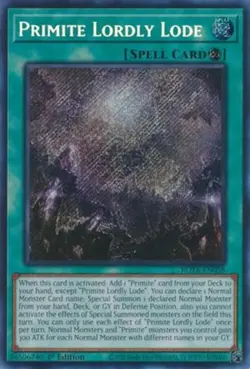 Yugioh! LP Primite Lordly Lode - ROTA-EN058 - Secret Rare - 1st Edition Lightly - Image 1