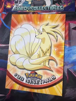 Ninetails #38 Topps TV Animation Edition Pokemon Card Blue Logo Mint Condition! - Image 2