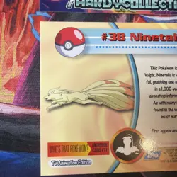 Ninetails #38 Topps TV Animation Edition Pokemon Card Blue Logo Mint Condition! - Image 4