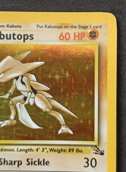 Pokemon TCG Kabutops 9/62 Fossil Holo Rare Card Vintage WOTC - HP Condition - Image 3