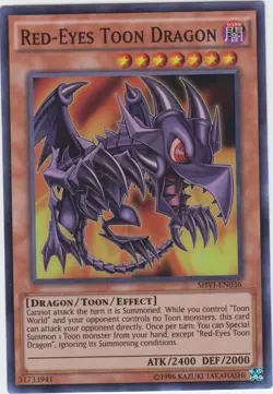 Yugioh! LP Red-Eyes Toon Dragon - SHVI-EN036 - Super Rare - Unlimited Edition Li - Image 1