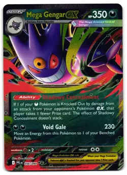 Mega Gengar ex 056/094 - Phantasmal Flames Double Rare Pokemon TCG - NM Card - Image 1