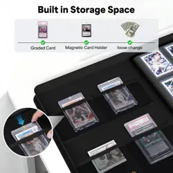 9 Pocket Top Loaders Trading Card Binder for 324 Cards Premium Zip Card Book ... - Image 2