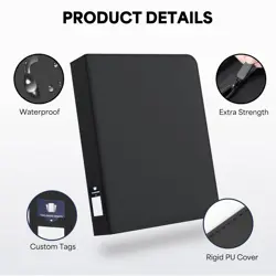 9 Pocket Top Loaders Trading Card Binder for 324 Cards Premium Zip Card Book ... - Image 4